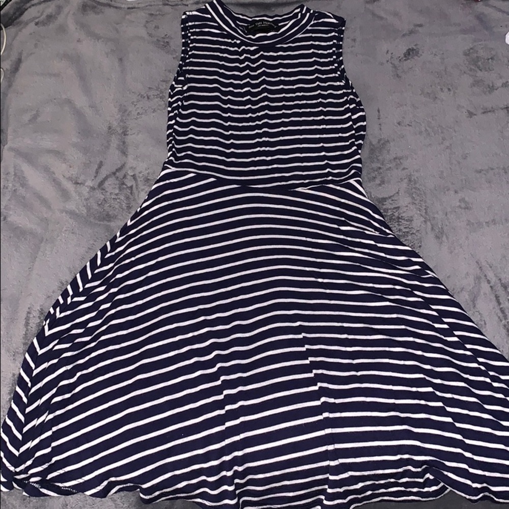 BEST OFFER: Navy Blue and White Striped Dress